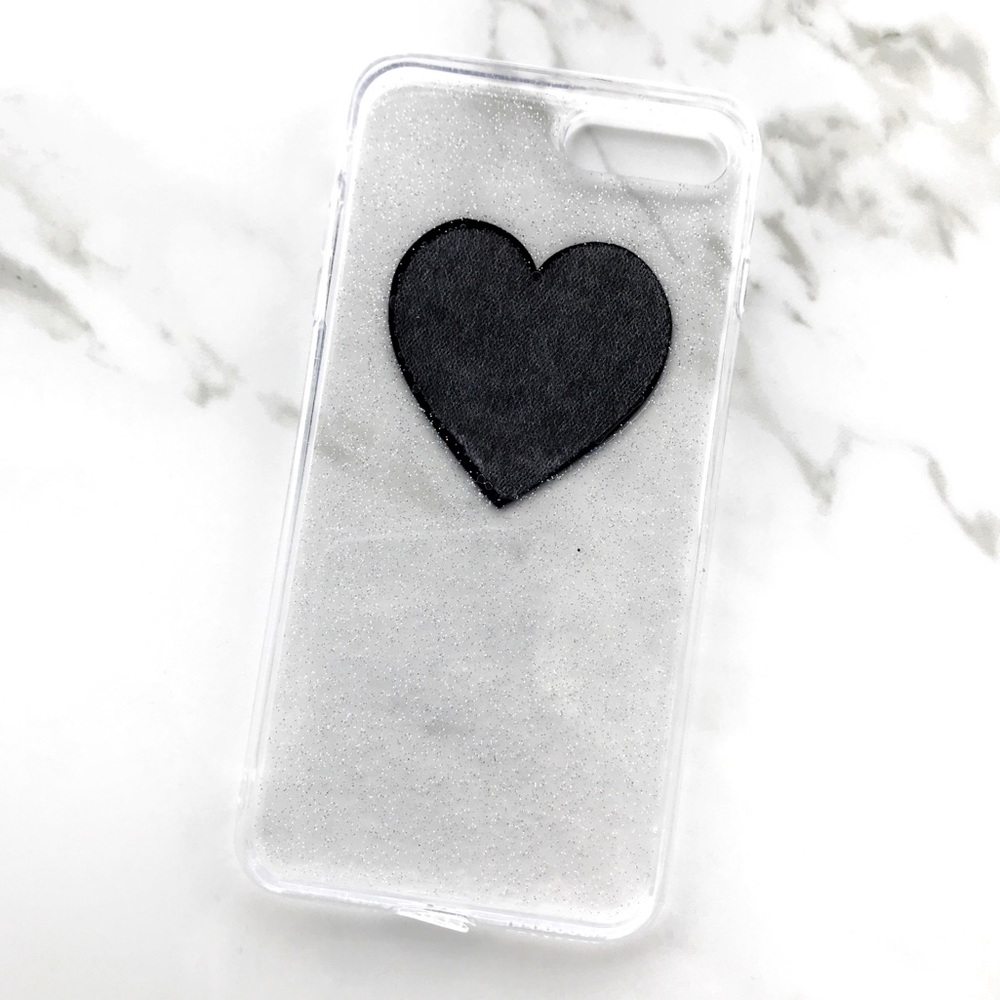 NEW IPhone 7/8 Heart Glitter Soft Case - Picture 2 of 3